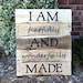 I am Fearfully and Wonderfully Made sign on repurposed pallet wood