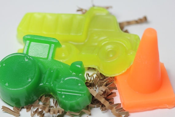 Road Work Ahead Kid Soaps - Kid Party Favors - Birthday Party Set of three soaps