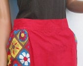 Vintage Half Apron w/2 Pockets
