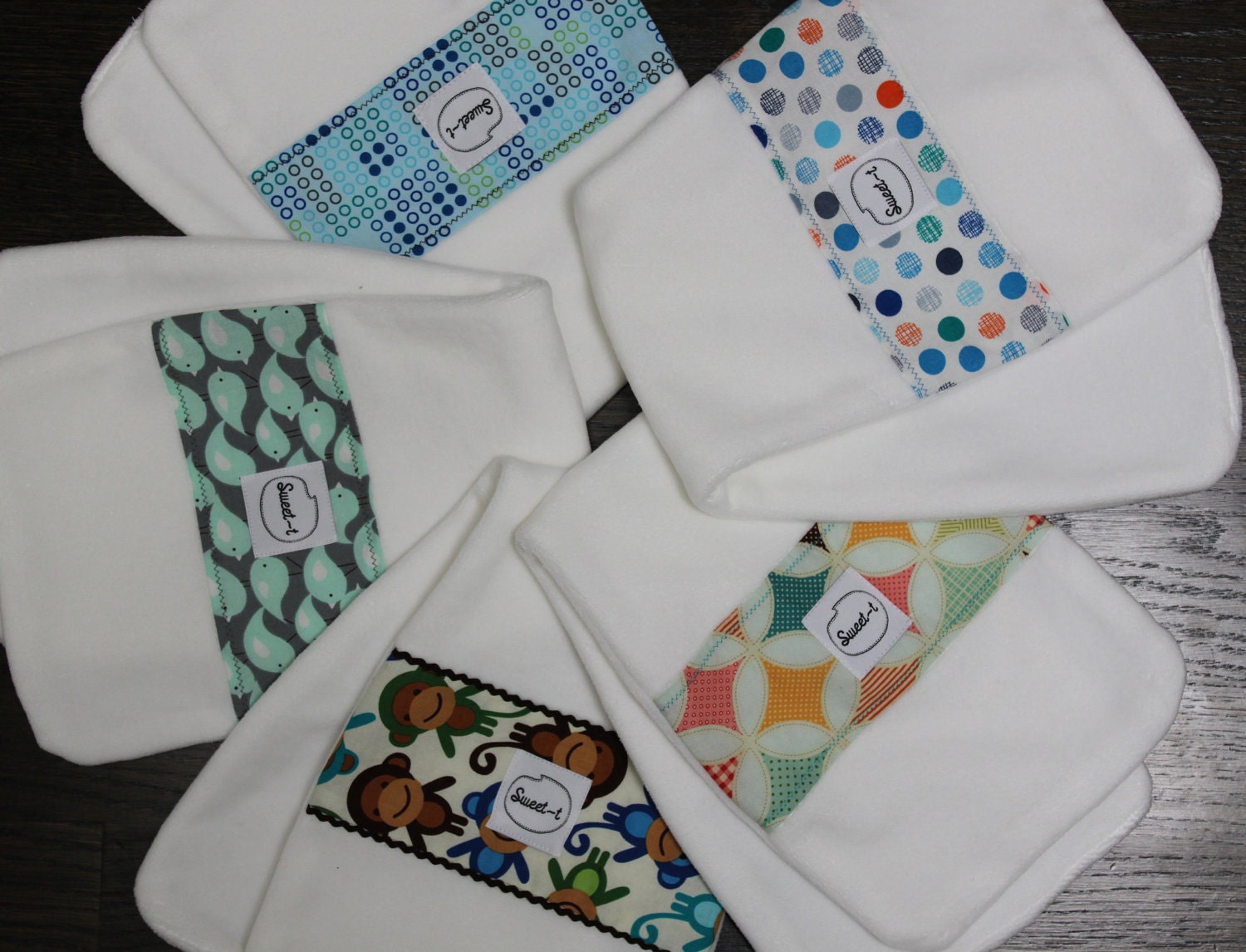 3 Baby Burp Cloths: Design Your Own