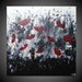 Reserved for Mark only Acrylic Paintings Abstract Red Poppies Floral Flowers large Canvas Black White Modern Art Deco Ready to Hang