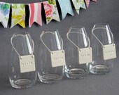 Set of 4 PERSONALIZED Bridesmaids Gifts - Bud Vases - Gift Boxed & Ready to Give