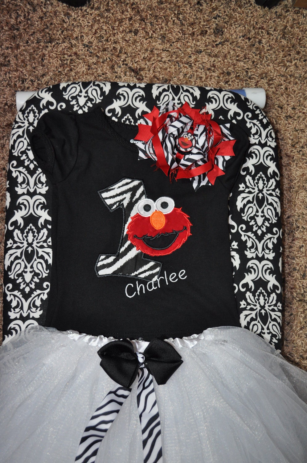 Personalized elmo Birthday set