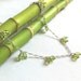 Silver Anklet - Peridot - Gemstone Jewelry - Womens Anklet