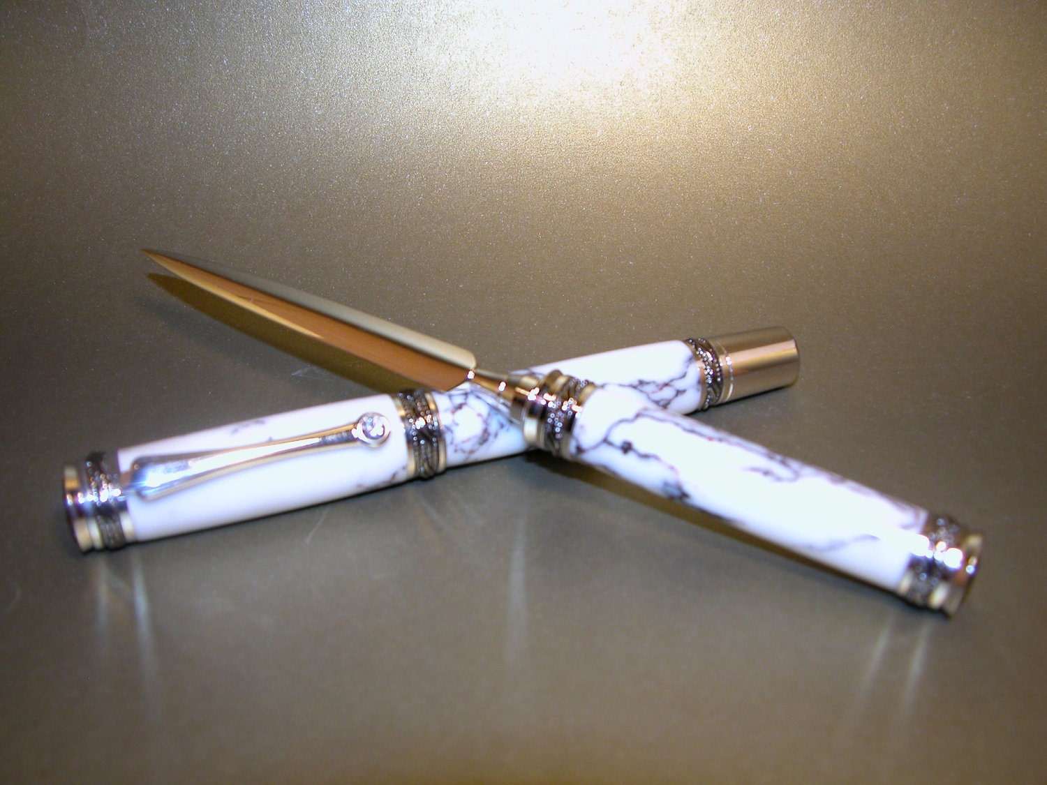 Majestic Roller ball Pen and Letter Opener SET With TruStone Jasper