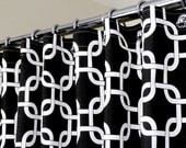 Black & White Shower Curtain in Classic Squares Pattern sized 72" x 72" (curtain hooks sold separately)