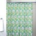 Amy Butler Shower Curtain in Water Lily Pattern in Shades of Green and White sized 72" x 72" (curtain hooks sold separately)