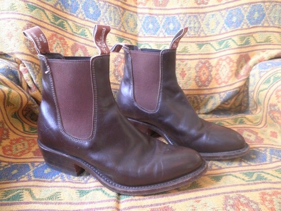 Vintage Brown Chelsea Ankle Boots Rm Williams Cuban By Tessyking