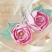 Floral earrings, flower 20 mm
