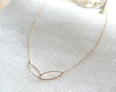 Simple Eternity Necklace - 14k Gold Filled Double Link - Delicate Dainty Everyday Wear