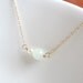Round Soft Jade and Baby Fresh Water Pearl Gold Necklace -simple everyday delicate necklace