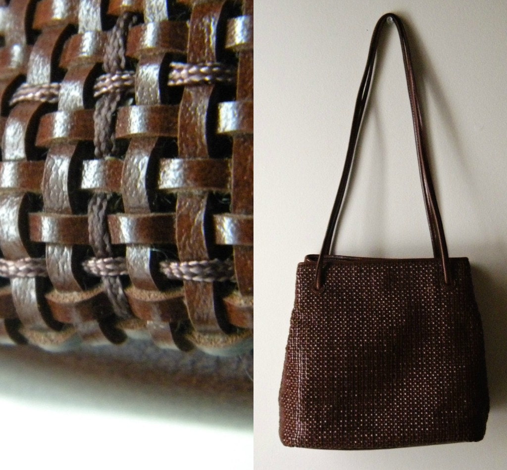 woven leather handbags on sale