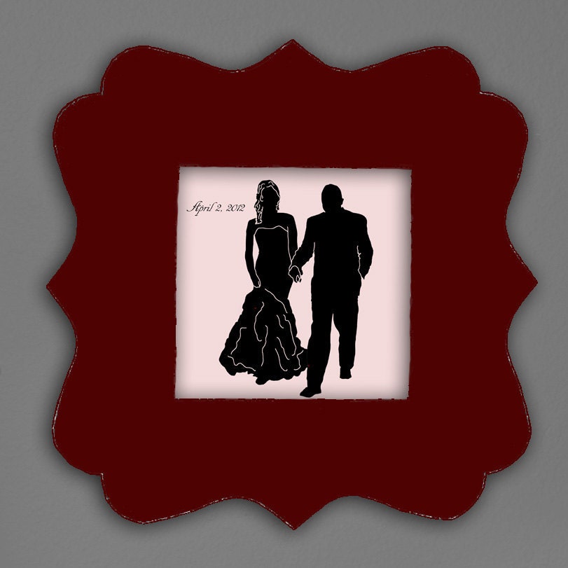 10 x 10 Custom Couple Silhouette
