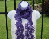 BEAUTIFUL SCARF in Purple. Queen Anne Lace Scarf. Sexy scarf. Made to order.