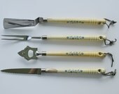 Regent Sheffield Kitchen Utensil Set Vintage Cooking Tools Retro Blue Flower