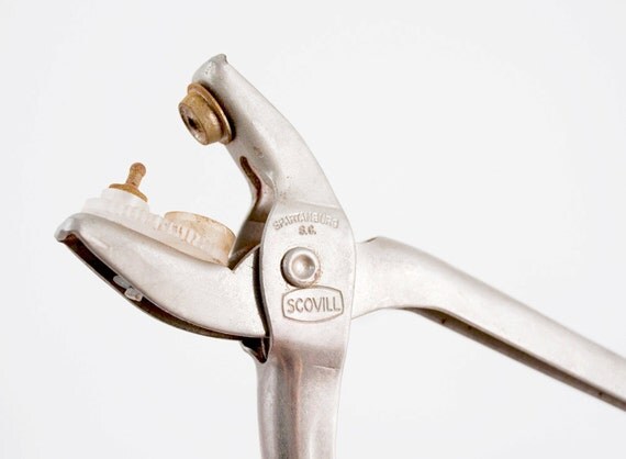 Vintage Scovill Snap Fastener Plier Tool by FairyLynne on Etsy