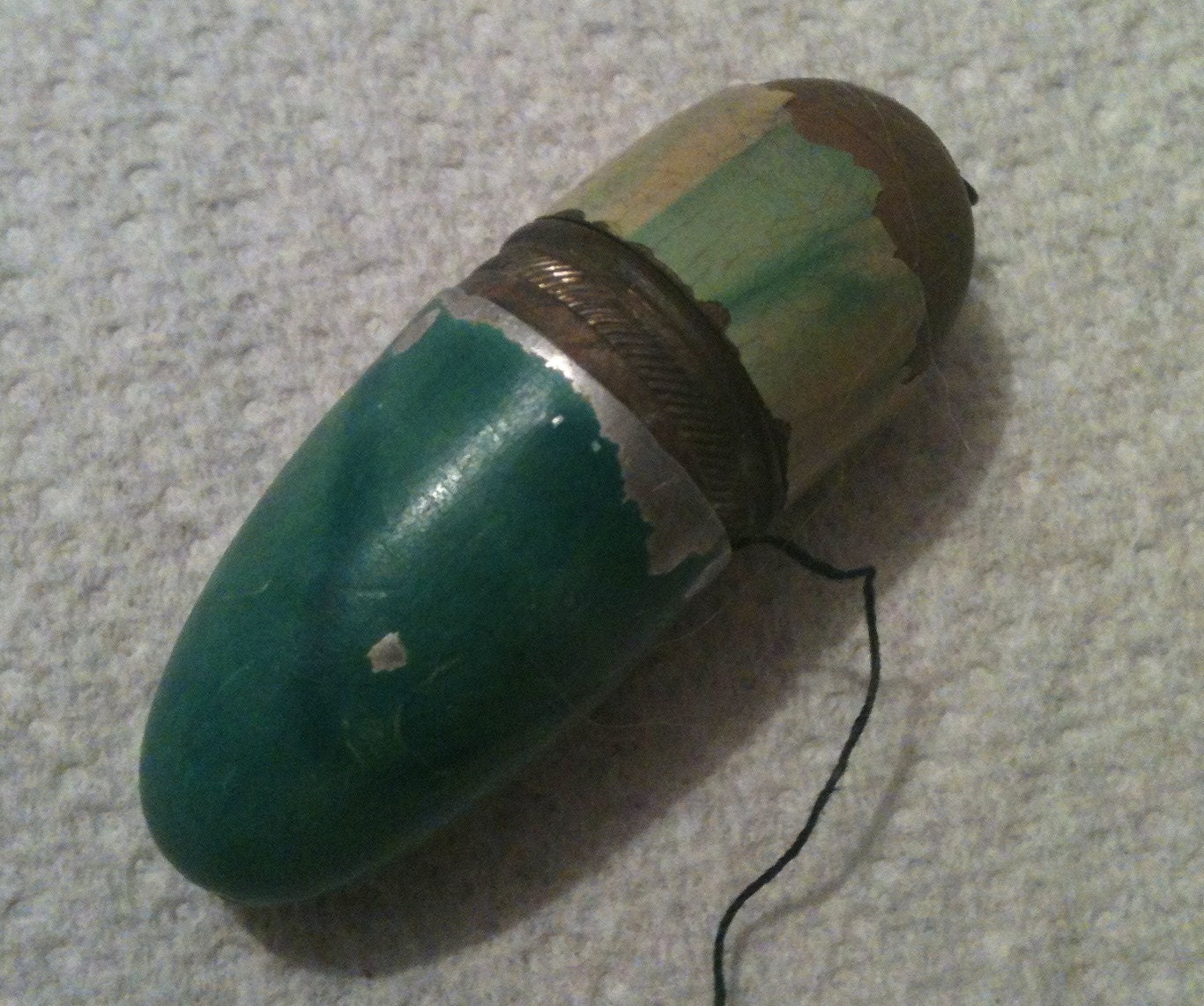 Antique metal needle case