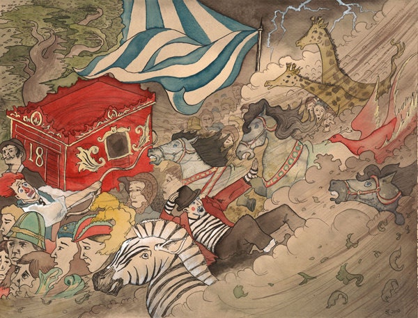 Wind-struck Circus - giclee print