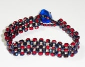 Blue and Red Crystal Bracelet