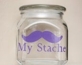 My Stache - MINI - Mustache Money Jar - Lavender/Purple
