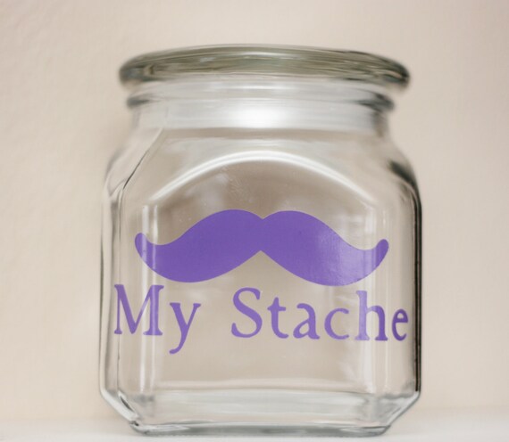 My Stache - MINI - Mustache Money Jar - Lavender/Purple