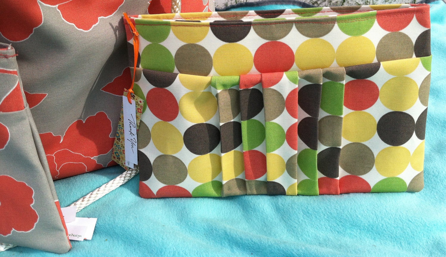 Multi Colored Retro Dots Clutch