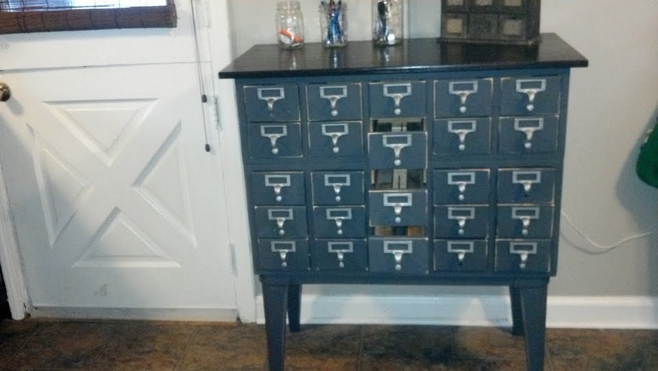 ORDER FOR JEFF...........Vintage Industrial Library Card Catalog File