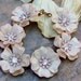 Mad Men Pink Flower Enamel Plastic Bracelet, Vintage Summer Blossoms