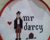 Mr. Darcy Cross Stitch Pattern