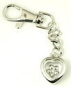 Mini Heart Glass Locket Keychain or Purse Charm Locket