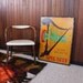 Mid Century Danish Bjorn Wiinblad Serigraph Mounted on Wood