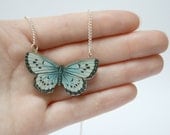 Miniature Wooden Butterfly Necklace