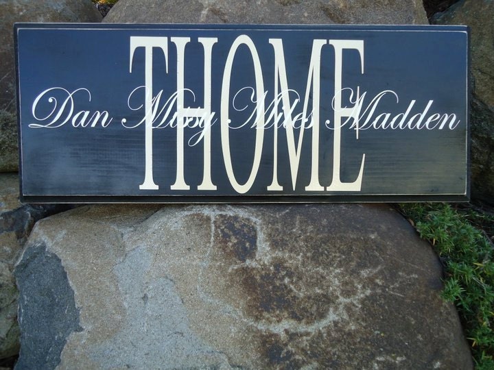 Custom Name Board Wedding Gift - Last Name, First Names and Date of Wedding