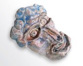 Ceramic Head, primitive, primitive art, primitive sculpture, primitive art figure, primitive home decor, primitive sculpture of a head