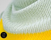 pastel green yellow triangle scarf cashmere merino theknitkid