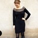 knitted dress bulky mohair merino silk black the knit kid