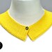 knitted collar yellow cotton theknitkid