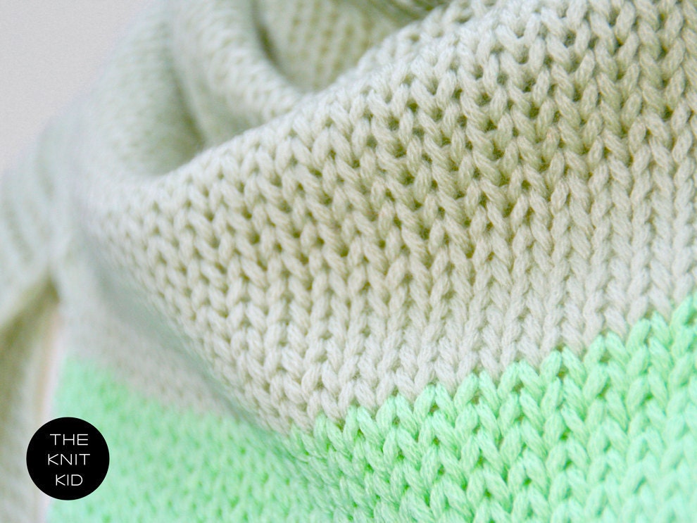 pastel green mint triangle scarf merino theknitkid