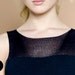 knit dress dark blue almost black cotton linen theknitkid