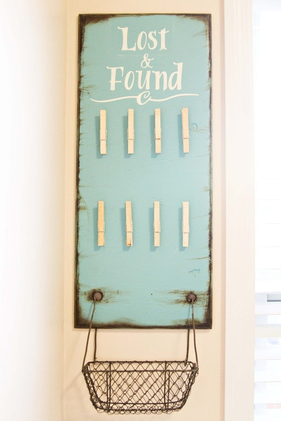 Lost & Found Board Sign Laundry Decor Organization for Lost Socks