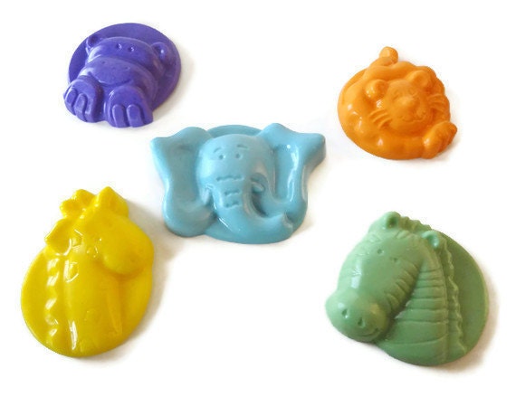 Jungle Animals Soaps - Set of 5- Squeaky Clean Soaps