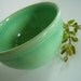 Small Vintage Green Pottery Bowl