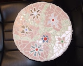 Mosaic Round Flower Keepsake Box