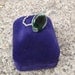 Green adjustable wire wrapped fused glass ring
