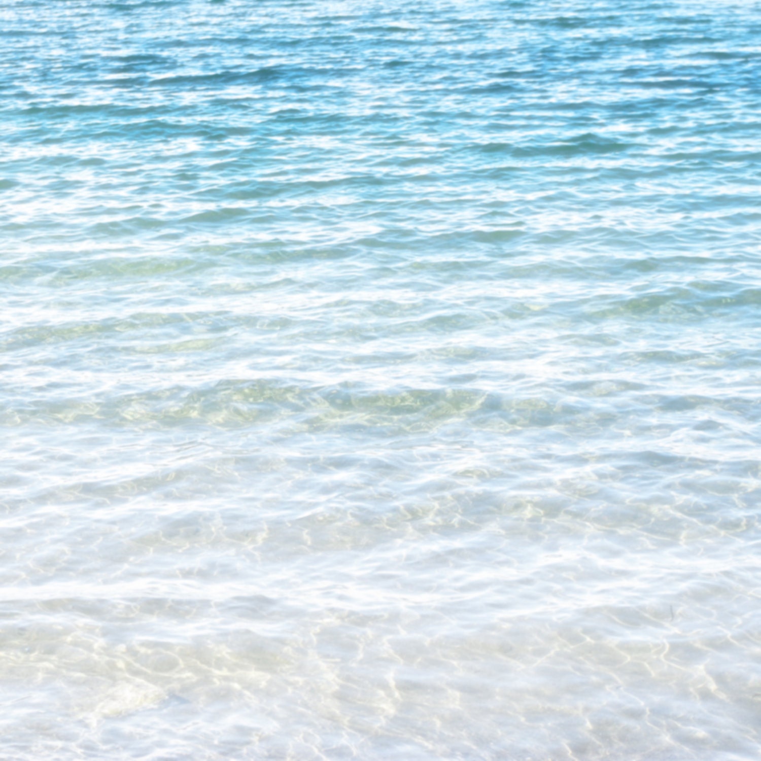 Beach Waves Ocean Green Blue Water 8x8 Fine Art Photography Print - LTphotographs