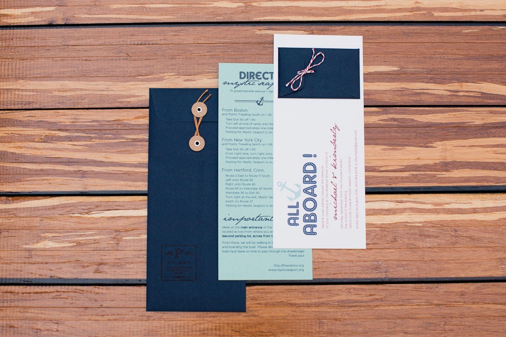 Nautical Rehearsal Dinner Invitations: All Aboard