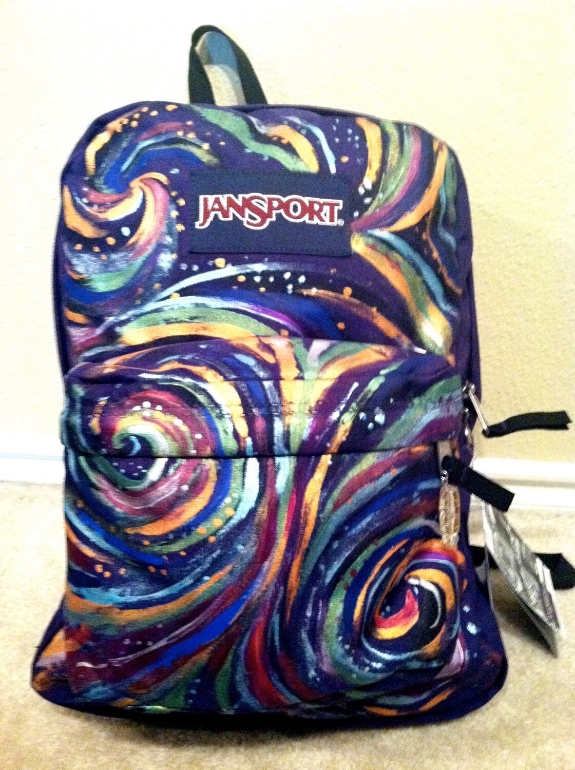 Cosmos Hand Painted Backpack by edwan on Etsy