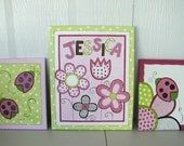 Custom Original Ladybug Flower Paintings