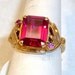 Beautiful, Ladies, Vintage, 10Karat, Yellow Gold, Ruby Ring