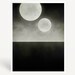 Black and White Art, Two Moons, Minimalist Science Fiction Poster, Surreal Art, Space Art, Whimsical Art